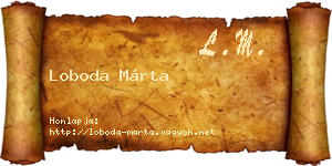 Loboda Márta névjegykártya